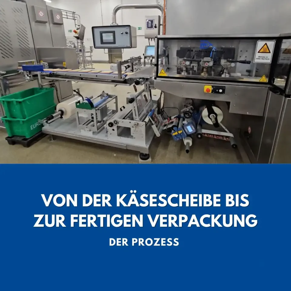 Lebensmitteletikettierung am Beispiel von Scheibenkäse mit einer Etikettiermaschine von bema Etikettiertechnik GmbH